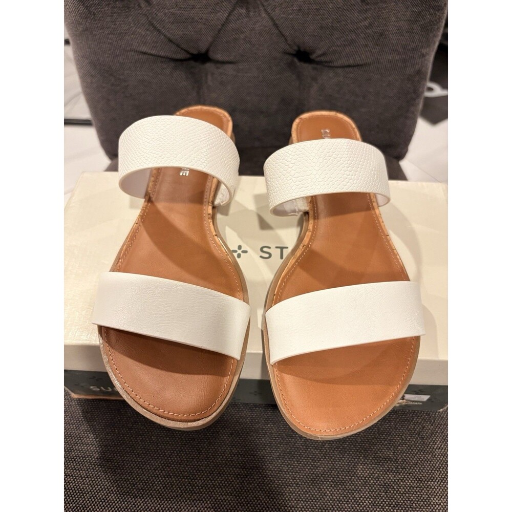 Sun & Stone White Easten Sandal 8.5M NIB